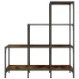 Estantería madera ingeniería y metal roble ahumado 92x30x102 cm de , Librerías y estanterías - Ref: Foro24-845438, Precio: 69...