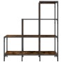 Estantería madera ingeniería y metal roble ahumado 92x30x102 cm de , Librerías y estanterías - Ref: Foro24-845438, Precio: 70...