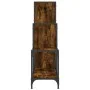 Estantería madera ingeniería y metal roble ahumado 92x30x102 cm de , Librerías y estanterías - Ref: Foro24-845438, Precio: 69...