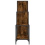 Estantería madera ingeniería y metal roble ahumado 92x30x102 cm de , Librerías y estanterías - Ref: Foro24-845438, Precio: 70...
