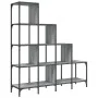 Estantería madera ingeniería y metal gris Sonoma 122x30x132 cm de , Librerías y estanterías - Ref: Foro24-845444, Precio: 90,...
