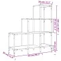 Estantería madera ingeniería y metal roble ahumado 92x30x102 cm de , Librerías y estanterías - Ref: Foro24-845438, Precio: 69...