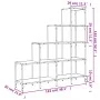 Estantería madera ingeniería y metal gris Sonoma 122x30x132 cm de , Librerías y estanterías - Ref: Foro24-845444, Precio: 90,...