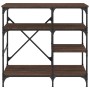 Estantería de cocina madera ingeniería metal marrón 90x40x84 cm de , Contenedores para utensilios de cocina - Ref: Foro24-845...