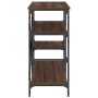 Estantería de cocina madera ingeniería metal marrón 90x40x84 cm de , Contenedores para utensilios de cocina - Ref: Foro24-845...