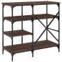 Estantería de cocina madera ingeniería metal marrón 90x40x84 cm de , Contenedores para utensilios de cocina - Ref: Foro24-845...