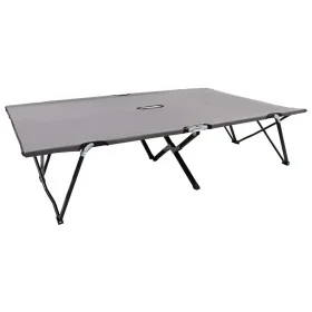 Gray steel folding double lounger by vidaXL, Loungers - Ref: Foro24-47762, Price: 119,50 €, Discount: %