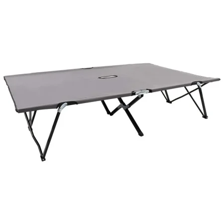 Gray steel folding double lounger by vidaXL, Loungers - Ref: Foro24-47762, Price: 119,50 €, Discount: %