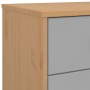 Cómoda de cajones OLDEN madera maciza de pino gris y marrón de , Cajoneras - Ref: Foro24-358589, Precio: 128,93 €, Descuento: %