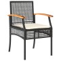 Set de muebles jardín 5 pzas con cojines ratán sintético negro de , Conjuntos de jardín - Ref: Foro24-3213562, Precio: 337,35...