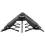 Tumbona doble plegable acero gris de vidaXL, Tumbonas - Ref: Foro24-47762, Precio: 121,50 €, Descuento: %