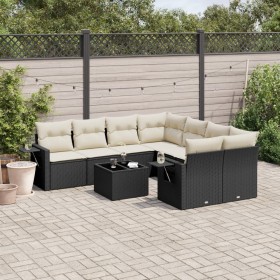 Set de sofás de jardín 8 piezas y cojines ratán sintético negro de , Conjuntos de jardín - Ref: Foro24-3219955, Precio: 508,7...