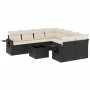 Set de sofás de jardín 8 piezas y cojines ratán sintético negro de , Conjuntos de jardín - Ref: Foro24-3219955, Precio: 508,7...