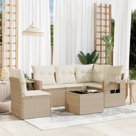 Juego de sofás jardín con cojines 6 pzas ratán sintético beige de , Conjuntos de jardín - Ref: Foro24-3220177, Precio: 401,91...