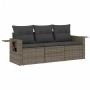 Set de sofá de jardín 3 pzas y cojines ratán sintético gris de , Conjuntos de jardín - Ref: Foro24-3219859, Precio: 203,47 €,...