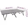 Gray steel folding double lounger by vidaXL, Loungers - Ref: Foro24-47762, Price: 119,50 €, Discount: %