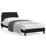 Cama con cabecero cuero sintético negro y blanco 80x200 cm de , Camas y somieres - Ref: Foro24-373083, Precio: 93,36 €, Descu...
