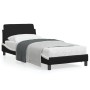 Cama con cabecero cuero sintético negro y blanco 80x200 cm de , Camas y somieres - Ref: Foro24-373083, Precio: 110,58 €, Desc...