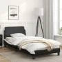 Cama con cabecero cuero sintético negro y blanco 80x200 cm de , Camas y somieres - Ref: Foro24-373083, Precio: 93,36 €, Descu...