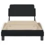 Cama con cabecero cuero sintético negro y blanco 80x200 cm de , Camas y somieres - Ref: Foro24-373083, Precio: 93,36 €, Descu...