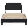 Cama con cabecero cuero sintético negro y blanco 80x200 cm de , Camas y somieres - Ref: Foro24-373083, Precio: 110,58 €, Desc...