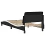 Cama con cabecero cuero sintético negro y blanco 80x200 cm de , Camas y somieres - Ref: Foro24-373083, Precio: 93,36 €, Descu...