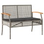 Juego de comedor de jardín 4 piezas con cojines ratán PE gris de , Conjuntos de jardín - Ref: Foro24-3213576, Precio: 327,33 ...