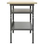 Banco de trabajo de acero gris 120x60x85 cm de vidaXL, Mesas de trabajo - Ref: Foro24-145344, Precio: 166,98 €, Descuento: %