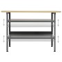 Banco de trabajo de acero gris 120x60x85 cm de vidaXL, Mesas de trabajo - Ref: Foro24-145344, Precio: 166,98 €, Descuento: %