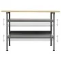 Banco de trabajo de acero gris 120x60x85 cm de vidaXL, Mesas de trabajo - Ref: Foro24-145344, Precio: 138,38 €, Descuento: %