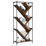 Estantería madera ingeniería y metal roble ahumado 79x30x180 cm de , Librerías y estanterías - Ref: Foro24-845433, Precio: 94...