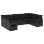 Set de sofás de jardín 8 piezas y cojines ratán sintético negro de , Conjuntos de jardín - Ref: Foro24-3220594, Precio: 579,7...