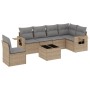 Set sofás de jardín 7 piezas y cojines ratán sintético beige de , Conjuntos de jardín - Ref: Foro24-3220238, Precio: 444,82 €...