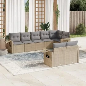 Juego de sofás de jardín con cojines beige 8 pzas ratán PE de , Conjuntos de jardín - Ref: Foro24-3220418, Precio: 544,79 €, ...
