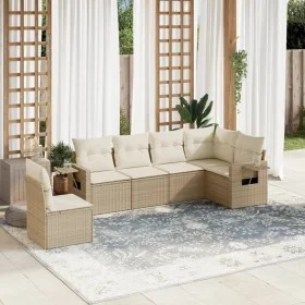 Juego de sofás jardín con cojines 6 pzas ratán sintético beige de , Conjuntos de jardín - Ref: Foro24-3220227, Precio: 425,17...