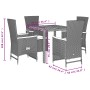 Set de muebles jardín 5 pzas con cojines ratán sintético negro de , Conjuntos de jardín - Ref: Foro24-3277504, Precio: 611,63...