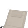 Tumbona con cojín aluminio y textilene color crema de vidaXL, Tumbonas - Ref: Foro24-47778, Precio: 103,67 €, Descuento: %