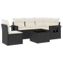Set de sofás de jardín 6 piezas y cojines ratán sintético negro de , Conjuntos de jardín - Ref: Foro24-3220175, Precio: 365,0...