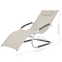 Tumbona con cojín aluminio y textilene color crema de vidaXL, Tumbonas - Ref: Foro24-47778, Precio: 103,67 €, Descuento: %