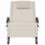 Tumbona con almohada textileno crema de vidaXL, Tumbonas - Ref: Foro24-47789, Precio: 112,55 €, Descuento: %
