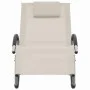 Tumbona con almohada textileno crema de vidaXL, Tumbonas - Ref: Foro24-47789, Precio: 114,76 €, Descuento: %