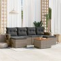 Set de sofás de jardín 7 piezas con cojines ratán PE gris de , Sofás modulares de exterior - Ref: Foro24-3224688, Precio: 375...