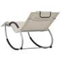 Tumbona con almohada textileno crema de vidaXL, Tumbonas - Ref: Foro24-47789, Precio: 114,76 €, Descuento: %