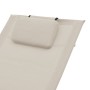 Tumbona con almohada textileno crema de vidaXL, Tumbonas - Ref: Foro24-47789, Precio: 112,55 €, Descuento: %