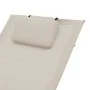 Tumbona con almohada textileno crema de vidaXL, Tumbonas - Ref: Foro24-47789, Precio: 114,76 €, Descuento: %