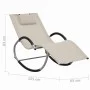 Tumbona con almohada textileno crema de vidaXL, Tumbonas - Ref: Foro24-47789, Precio: 114,76 €, Descuento: %