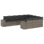 Set de sofás de jardín 10 pzas con cojines ratán sintético gris de , Conjuntos de jardín - Ref: Foro24-3255427, Precio: 607,1...
