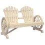 Sillón de jardín Adirondack doble madera maciza de abeto de , Sofás modulares de exterior - Ref: Foro24-365095, Precio: 149,3...