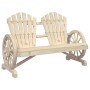 Sillón de jardín Adirondack doble madera maciza de abeto de , Sofás modulares de exterior - Ref: Foro24-365095, Precio: 152,2...