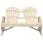 Sillón de jardín Adirondack doble madera maciza de abeto de , Sofás modulares de exterior - Ref: Foro24-365095, Precio: 149,3...
